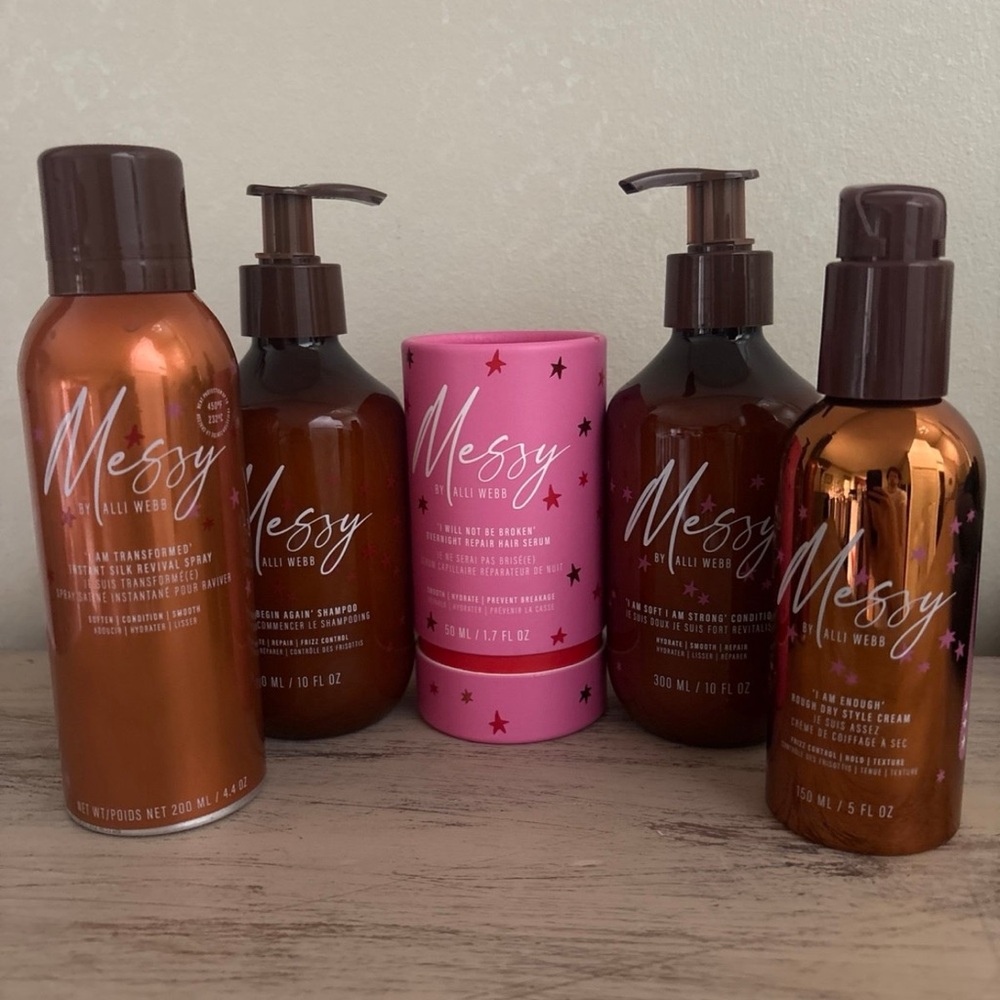 Messy by Alli Webb Shampoo Conditioner, Spray, Style Cream & Hydrater Curly Hair